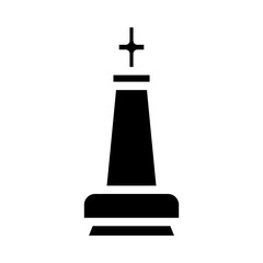 chess king glyph icon