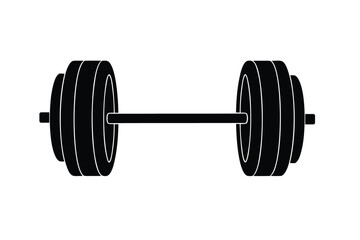  barbell strength training silhouette