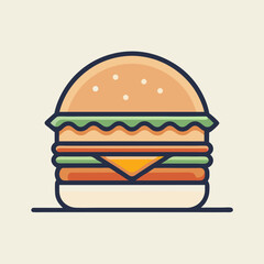 hamburger vector illustration