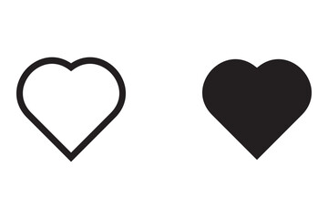 love heart icon set. for mobile and web design concept. vector illustration.