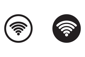 Wifi Icon set. Free wifi sign isolated icon. wi-fi network linear icon. signal sign and symbol. Public wifi area solid sign. Wireless internet signal element wifi icon flat symbol. with simple style