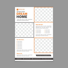 Corporate Construction Flyer Design Template A4 For Print || Building Making Cover Or Flyer Design