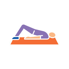 glute bridge color flat icon for digital and print projects.