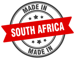 Made in South Africa round sign. Made in South Africa stamp.