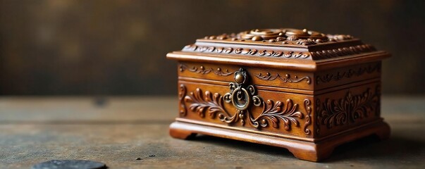 Elegant, handcrafted wooden casket adorned with delicate floral carvings, perfect for a cherished keepsake or memorial gift , sentimental, keepsake box