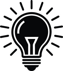 Fototapeta premium Bright idea lightbulb symbol innovation concept design