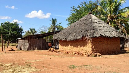 Traditional Samburu Homestead with Thatched Roof and Resilient Structure