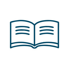 Open Book Icon: Symbolizing Knowledge, Learning, and Reading; Representing Education and Stories

