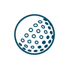 Golf Ball Icon: Representing Sport, Leisure, and Recreation; Symbol of Golfing and Precision

