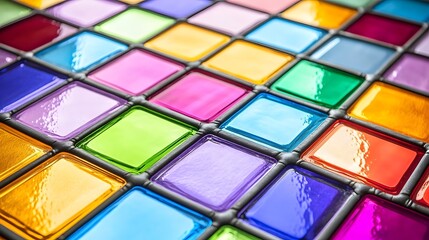 Colorful Glass Tile Mosaic Abstract Background