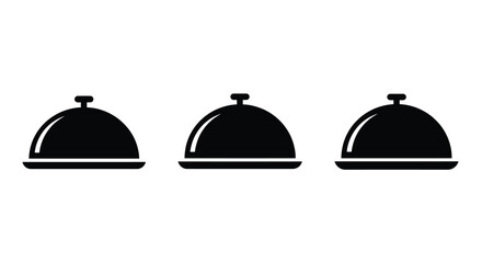 Obraz premium Restaurant Tray icons in outline and stroke versions