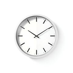Minimalist Flat Round Clock Illustration on Transparent Background – Modern Timepiece Design