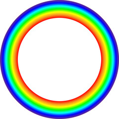 Minimalist rainbow circle in flat style  Abstract rainbow circle, modern colorful vector