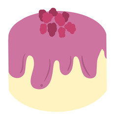 Cartoon Strawberry Cake Dessert | PNG Clipart Illustration 