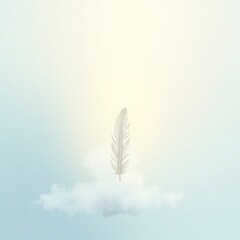 white wings on blue background