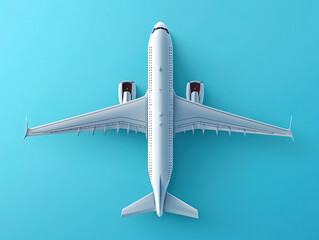 Aerial View of a Modern Commercial Airplane