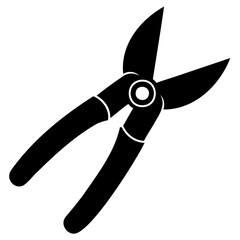 Simple Pruner Silhouette Icon Black Vector Art for Gardening Graphics