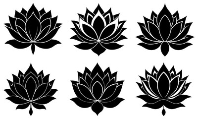Lotus Flower Silhouette vector illustration