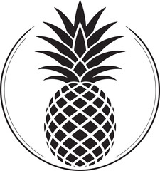 Obraz premium Pineapple Silhouette Illustration Design Element