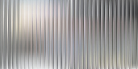 Holograph ice glass texture background. Reed flute pattern effect. Laser ripple abstract line ribbed 3d gradient. Silver frosty reflect striations. Light corrugated transparent window iridescent wall © Svetlana Ievleva