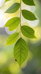 Soft Rustling of Leaves in a Gentle Breeze During a Sunny Day