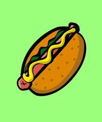 Hot dog wektorowy