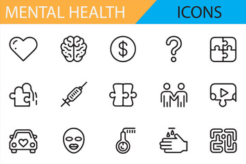 Mental Health Treatment and Therapy Icons