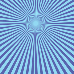 light blue and white sunburst background. comic background with retro rays. sunburst pattern background. Sunburst or sun burst retro background. Blue colors.