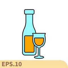 alcohol icons symbol vector elements for infographic web