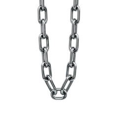Heavy metal chain forming a V shape