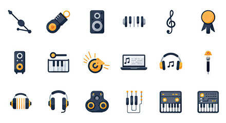 music icons set