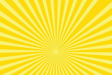 Manga comic cartoon background with speed rays and halftone effect. yellow sun burst action line speed illustration.