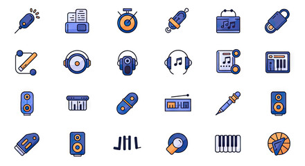 music icons set