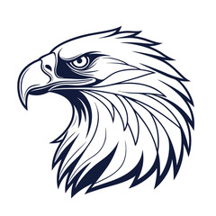 Fototapeta premium Eagle Silhouette vector Logo Illustration. Eagle Head vector art illustration. black eagle logo , icon design.