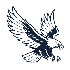 Obraz premium Eagle Silhouette vector Logo Illustration. Eagle Head vector art illustration. black eagle logo , icon design.