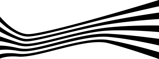 Abstract perspective wave line stripes with 3d dimensional effect