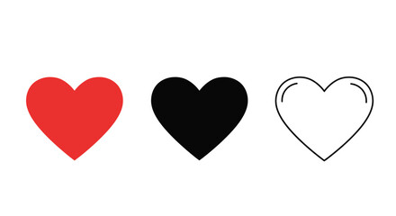 Heart Love Passion Friendship Family Icon Vector Concept