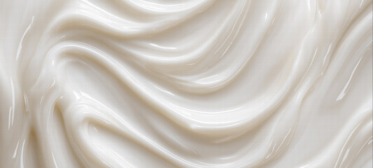 Cosmetic cream forming soft and elegant waves: ideal background for beauty products