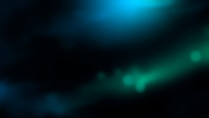 Abstract Teal and Black Night Lightscape
