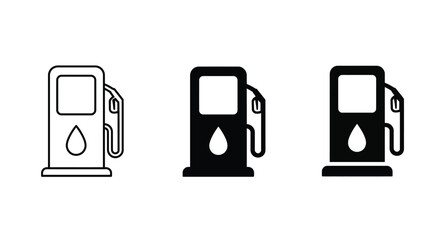 Gas pump icon. Fuel, gas, gasoline, oil, petrol signs. Vector illustration.