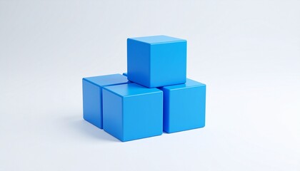 Obraz premium 3d blue cubes