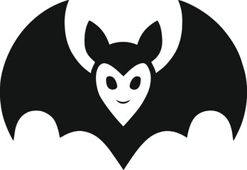 Cute Cartoon Bat Graphic, Funny Halloween Bat Silhouette
