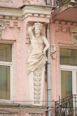 Obraz premium beautiful statue on the wall