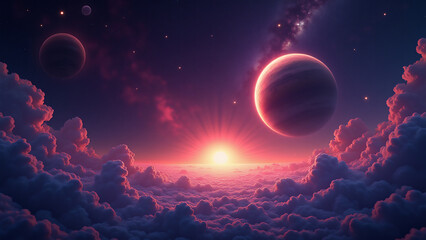 sunrise over the planet