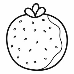 German Butterball Potato outline icon on white background