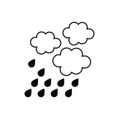 Rain Cloud Vector icon
