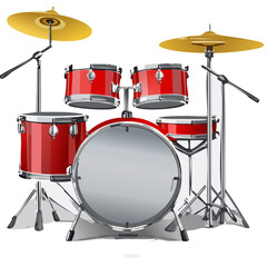 drum kit isolated on white