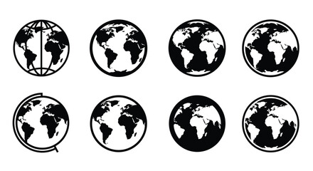 Globe earth vector icons