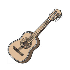 Fototapeta premium Guitars vector art illustration. Vector guitars on white background. Symbols of classic electric guitars for a store or music application. Electric and acoustic, bass, music instrument. 