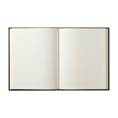 Fototapeta premium Open book with blank pages isolated on transparent background